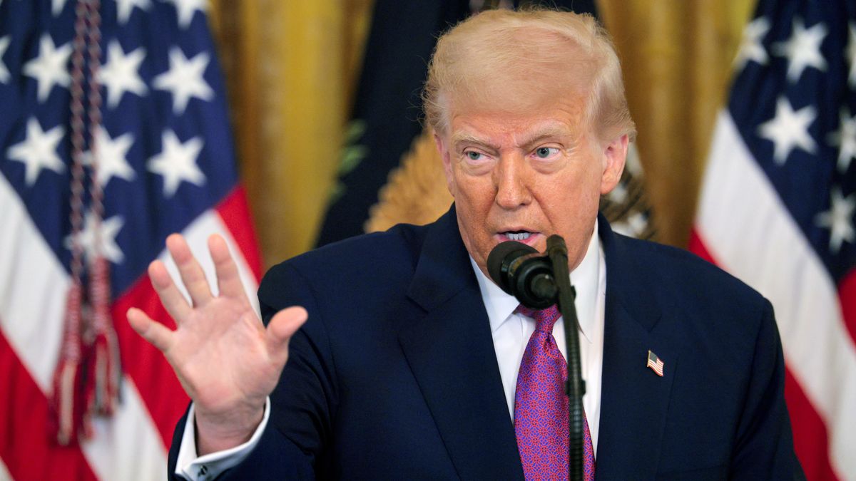 WASHINGTON, DC - JUNE 12: U.S. President Donald Trump takes questions after signing a series of bills related to California’s vehicle emissions standards during an event in the East Room of the White House on June 12, 2025 in Washington, DC. Members of Congress passed the bills using the Congressional Review Act and the effect would largely revoke the emissions standards enacted by the state of California. (Photo by Chip Somodevilla/Getty Images)