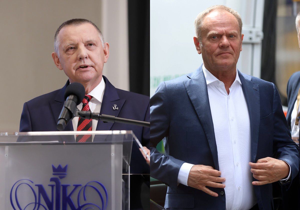 Po lewej Marian Banaś, po prawej Donald Tusk