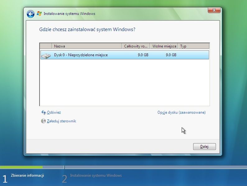 Instalacja Windows Vista krok po kroku 9