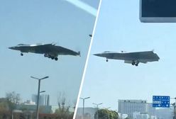 Nowa superbroń Chin uchwycona. J-36 przeleciał tuż nad autostradą