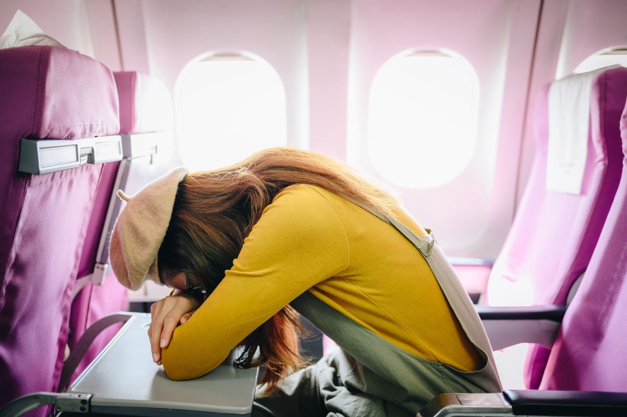 Bacteria accumulate on many surfaces in the airplane