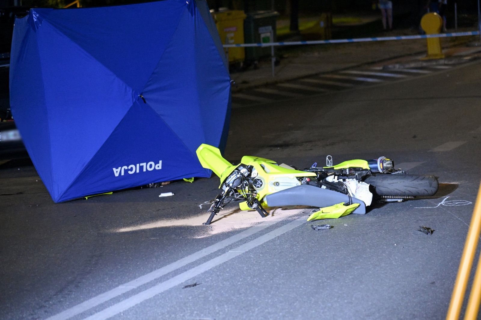 Miejsce śmiertelnego wypadku na skrzyżowaniu ulicy Ofiar Oświęcimia z Cyryla i Metodego w Szczecinie