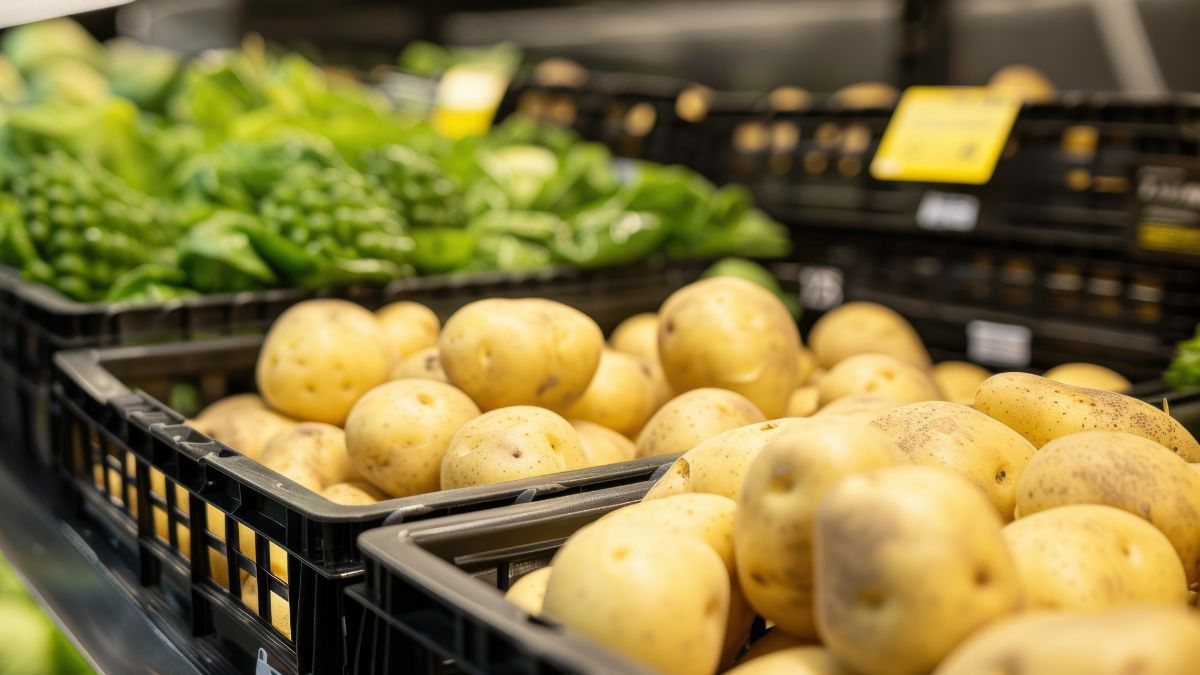 Młode ziemniaki w sklepie