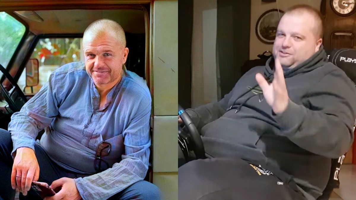 Przemysław Szafrański przed i po zrzuceniu 60 kilogramów