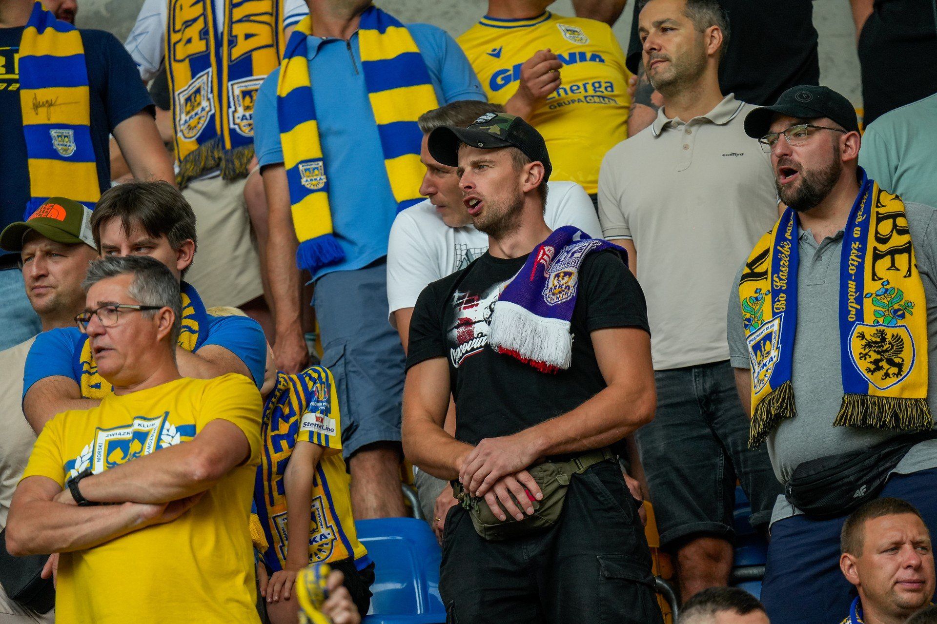 Kibice na meczu Arka Gdynia - Pogoń Szczecin