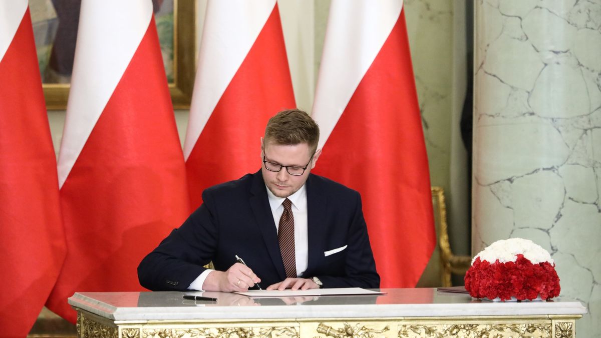 Minister Środowiska Michał Woś