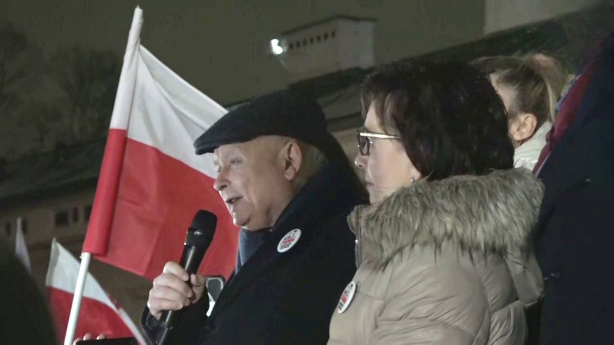 Jarosław Kaczyński, Donald Tusk, marsz, demonstracja, protest Kaczyński na marszu PiS ostrzega Tuska. To pana będą kiedyś sądzić