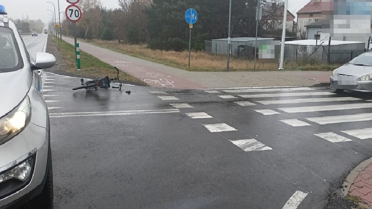 Potrącenie rowerzysty we Włodawie