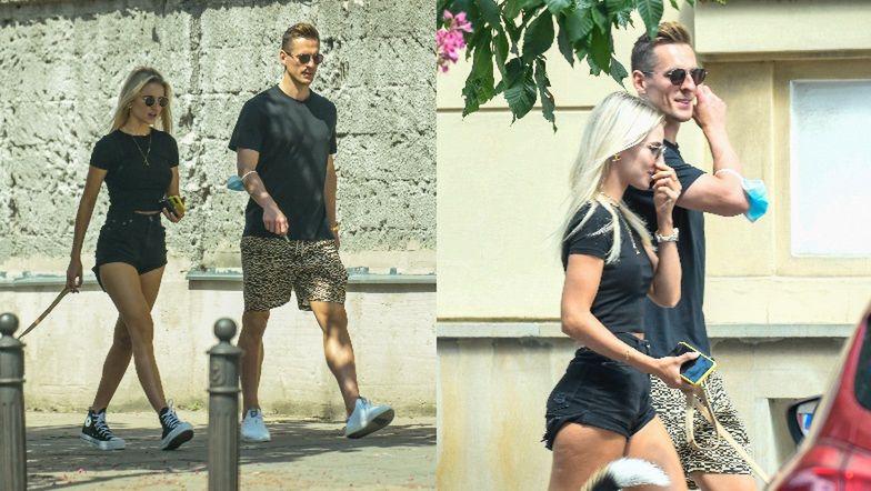 Arkadiusz Milik i Agata Sieramska