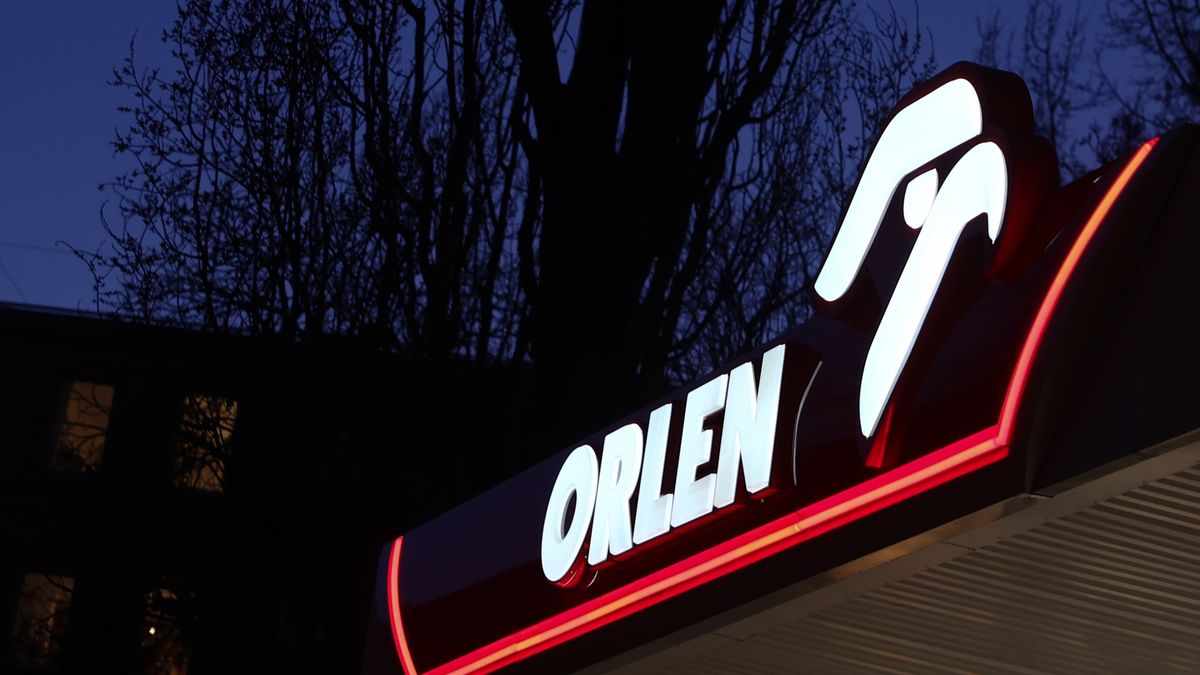 Orlen logo is seen at the gas station in Warsaw, Poland on March 19, 2025. (Photo by Jakub Porzycki/NurPhoto via Getty Images)