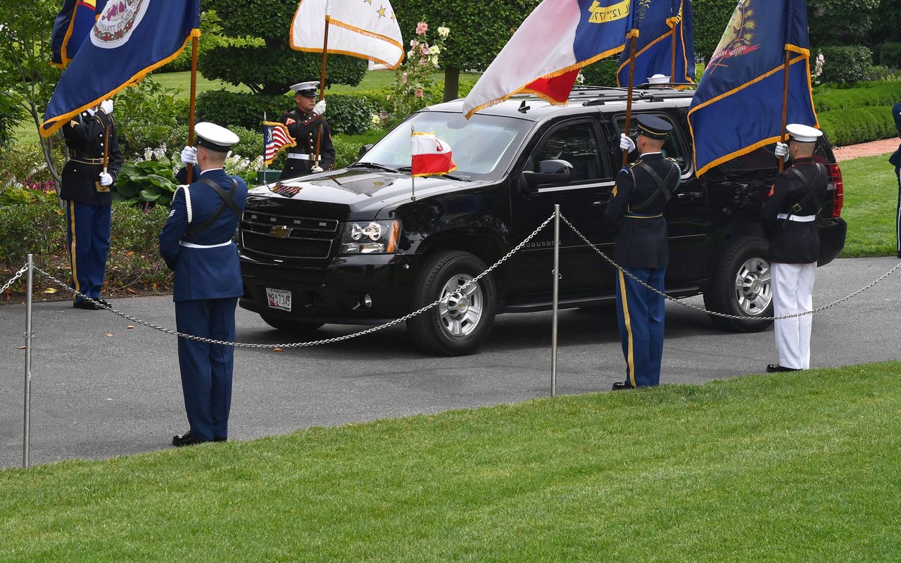 Wizyta Andrzeja Dudy w USA. Para prezydencka jeździ Chevroletem