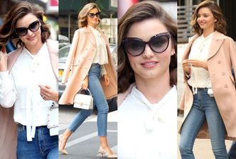 #TRENDY: Miranda Kerr w pastelowym płaszczu