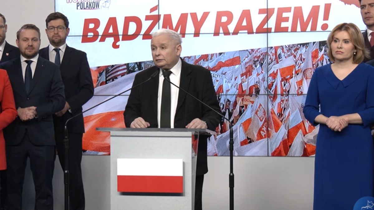 Prezes Jarosław Kaczyński nie chciał dopuścić do głosu dziennikarza Telewizji Polskiej
