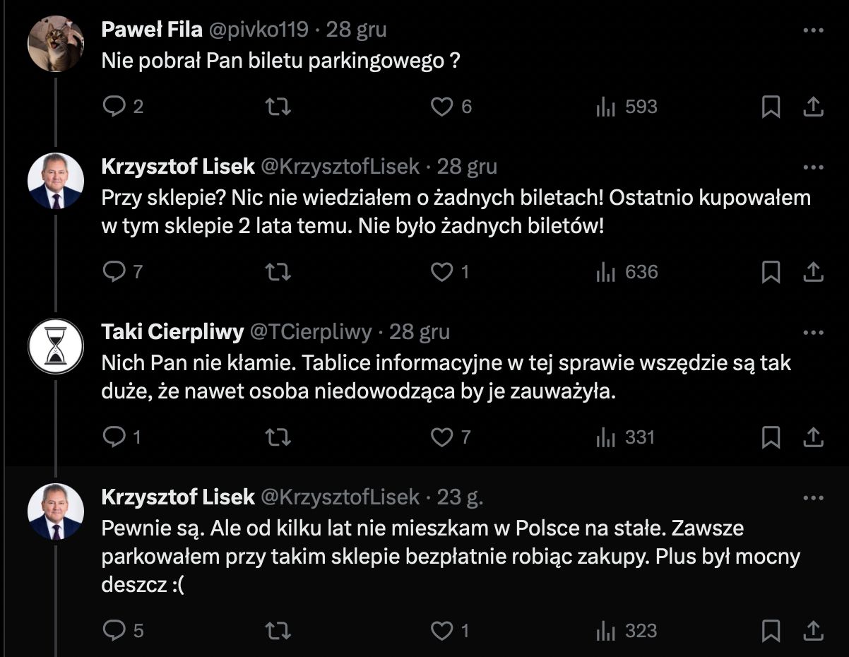 Wpis Krzysztofa LIska 