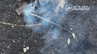 Łomianki: Pożar nieużytków przy Wiśle. Panowało duże zadymienie