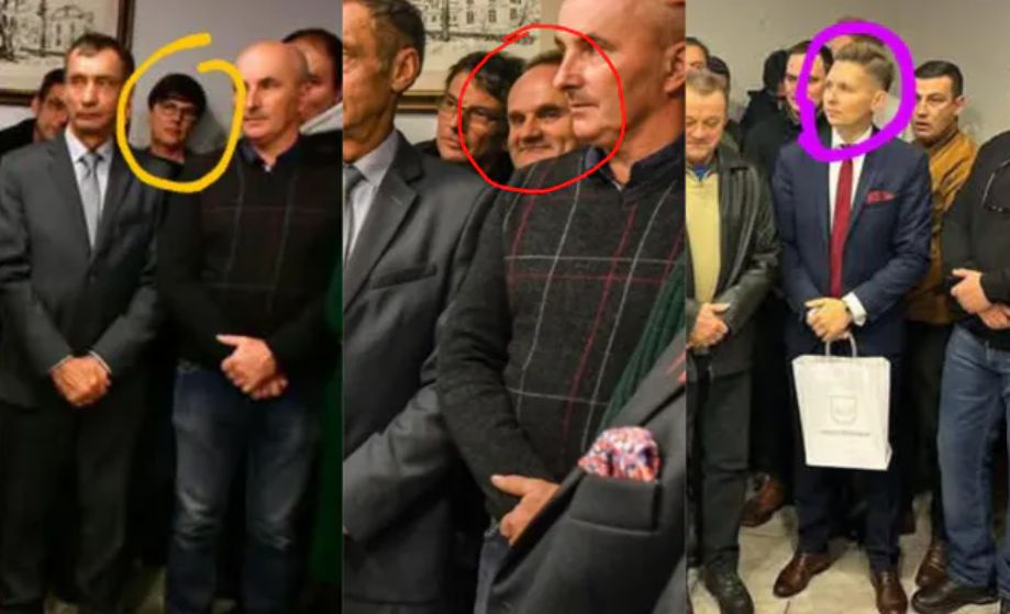 Anna Mamona-Szymańska, Krzysztof Mielko i burmistrz Andrzej Kozina na otwarciu biura poselskiego Marcina Romanowskiego