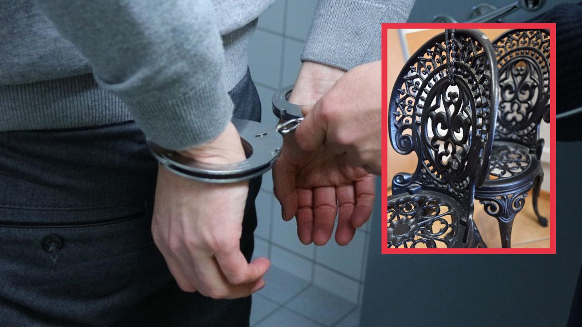 Ukradł żeliwne krzesła 