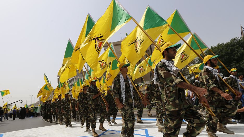 Iraccy bojówkarze z grupy Kataib Hezbollah, która przeprowadziła jeden z ataków na amerykańskie bazy na Bliskim Wschodzie