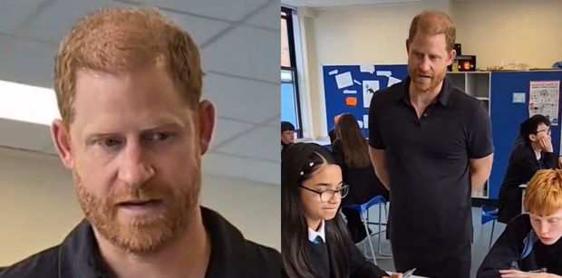 Brytyjscy uczniowie zignorowali księcia Harry'ego. Brutalne zderzenie z młodym pokoleniem? (WIDEO)