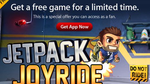 Darmowy Jetpack Joyride za polubienie App Store na Facebooku 1