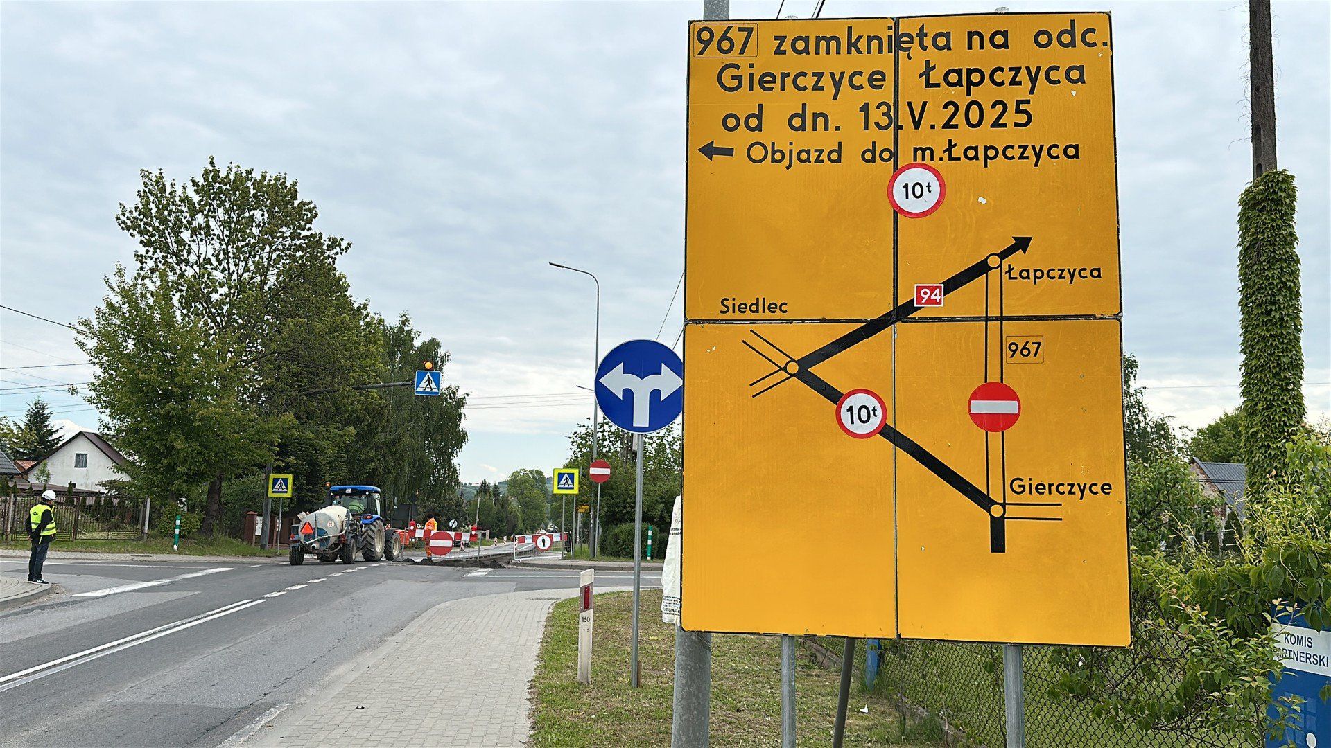 P:rtzebudowa drogi wojewódzkiej nr 967 w Łapczycy i Gierczycach