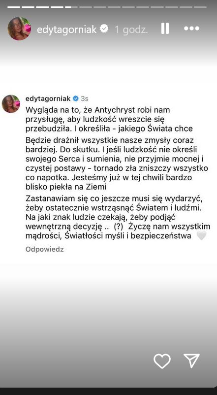 Edyta Górniak ODLECIAŁA? O występie Bambie Thug na Eurowizji napisała: "Antychryst robi nam przysługę" 