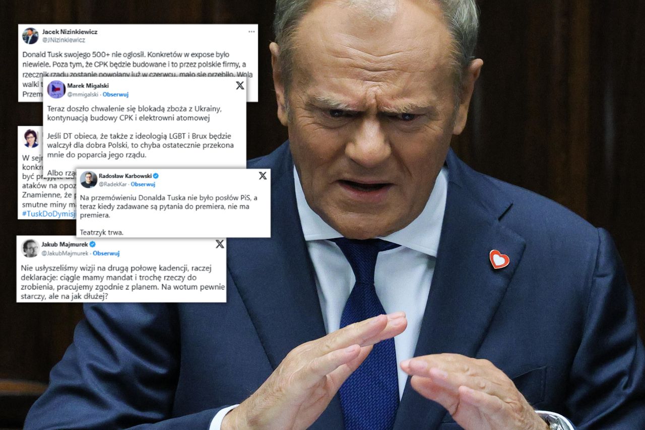 W sieci lawina po expose Tuska. "Co za bzdury", "teatrzyk trwa"
