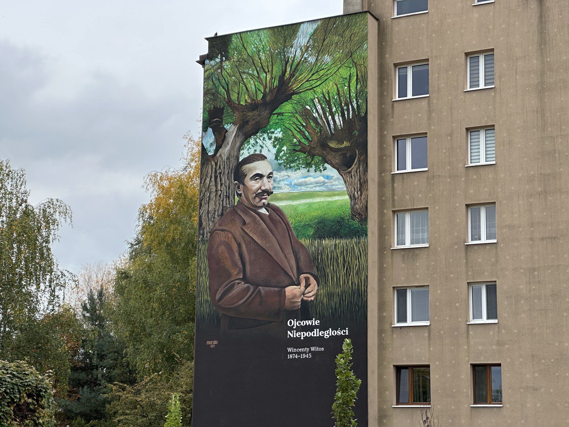 Mural z wizerunkiem Wincentego Witosa w Bochni