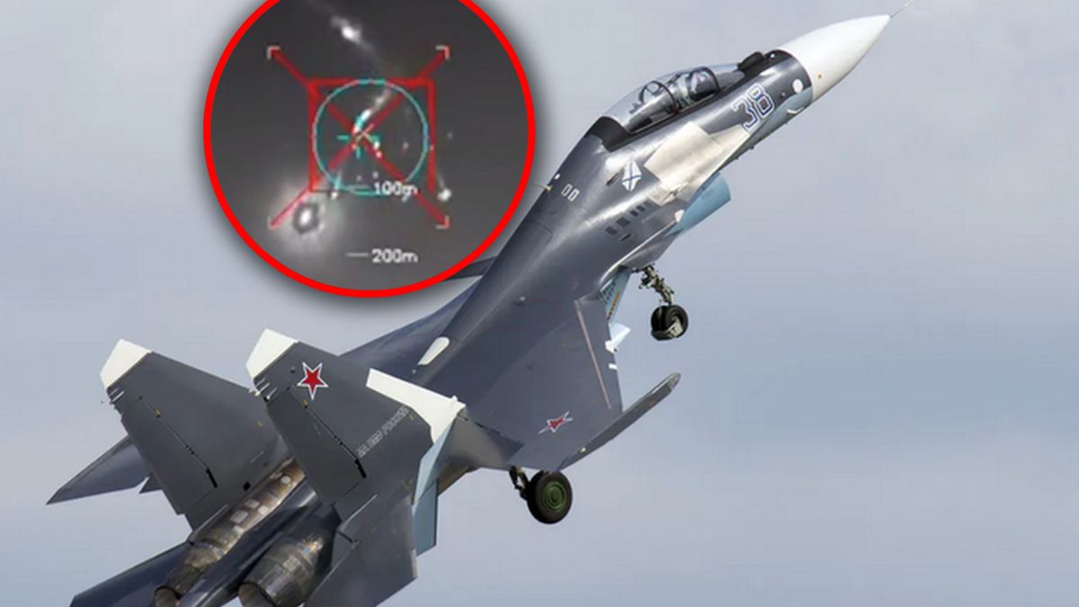 Ukraińcy pokazali moment zestrzelenia rosyjskich Su-30SM