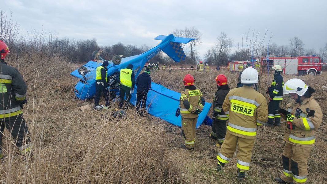Wypadek prywatnego samolotu pod Tarnowem 
