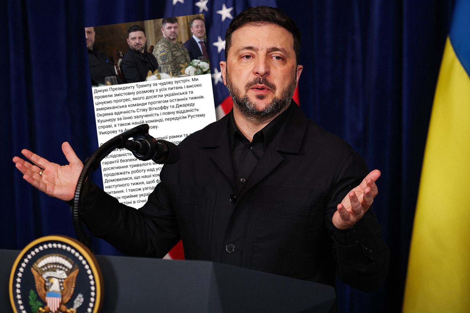 wiadomości,aktualności,WP Wiadomości Zełenski nie czekał. Od razu wrzucił wpis po spotkaniu