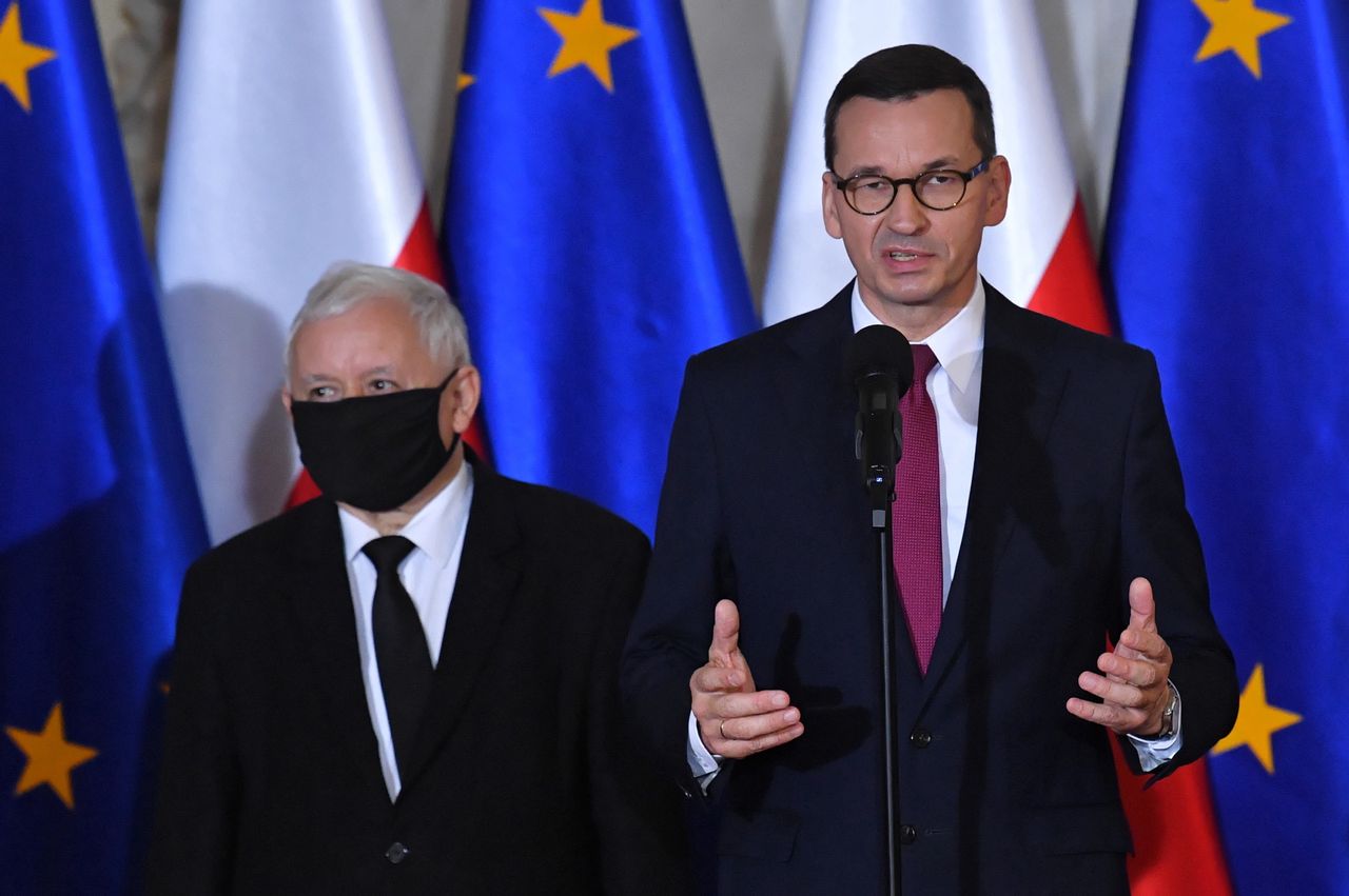 Wspólna delegacja Jarosława Kaczyńskiego i Mateusza Morawieckiego