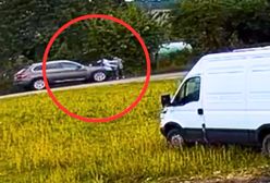 Czołowe zderzenie hulajnogi z bmw. Wszystko nagrała kamera