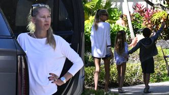 Naturalna Anna Kournikova trzy miesiące po porodzie dokazuje z dzieciakami w parku wodnym (ZDJĘCIA)