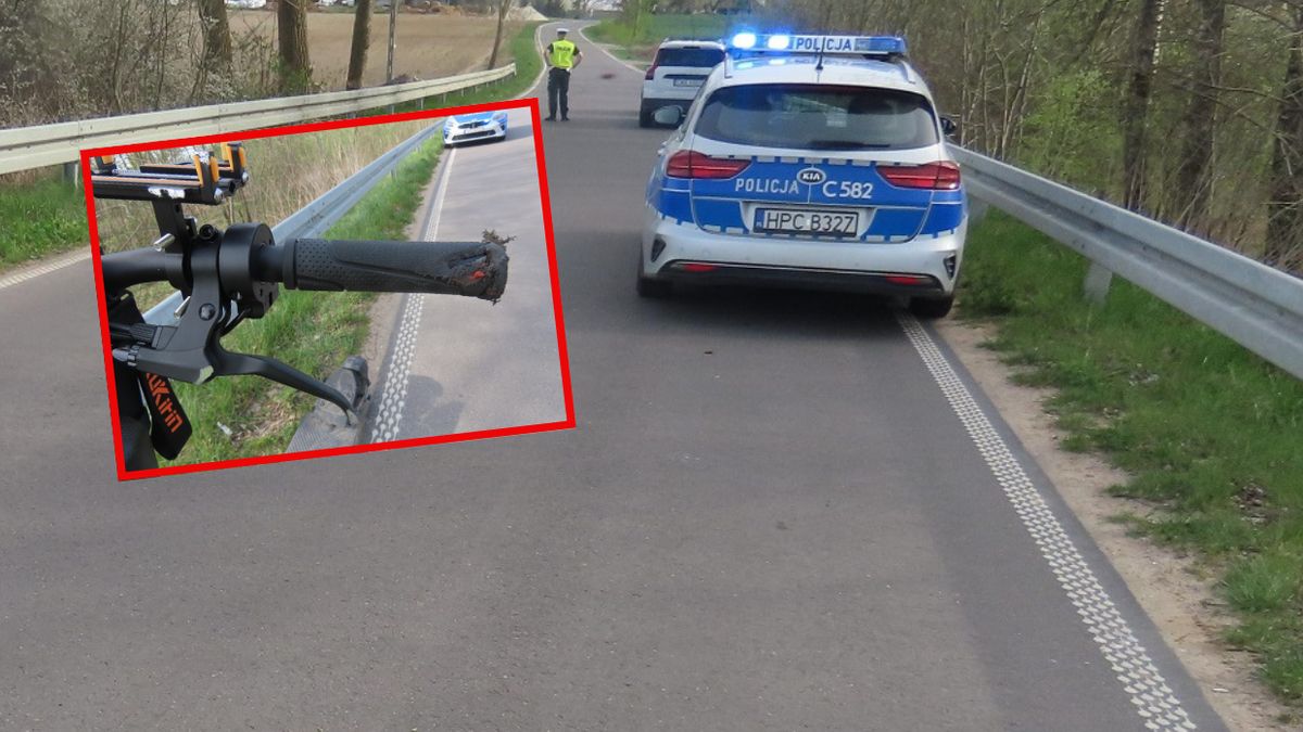 Wypadek na hulajnodze