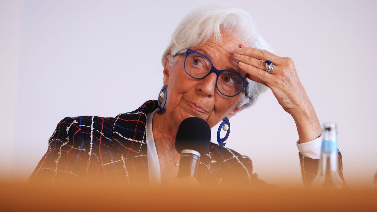 Christine Lagarde, president of the European Central Bank (ECB), at the Hertie School in Berlin, Germany, on Monday, May 26, 2025." The ongoing changes create the opening for a 'global euro moment," she said Monday. Photographer: Krisztian Bocsi/Bloomberg via Getty Images