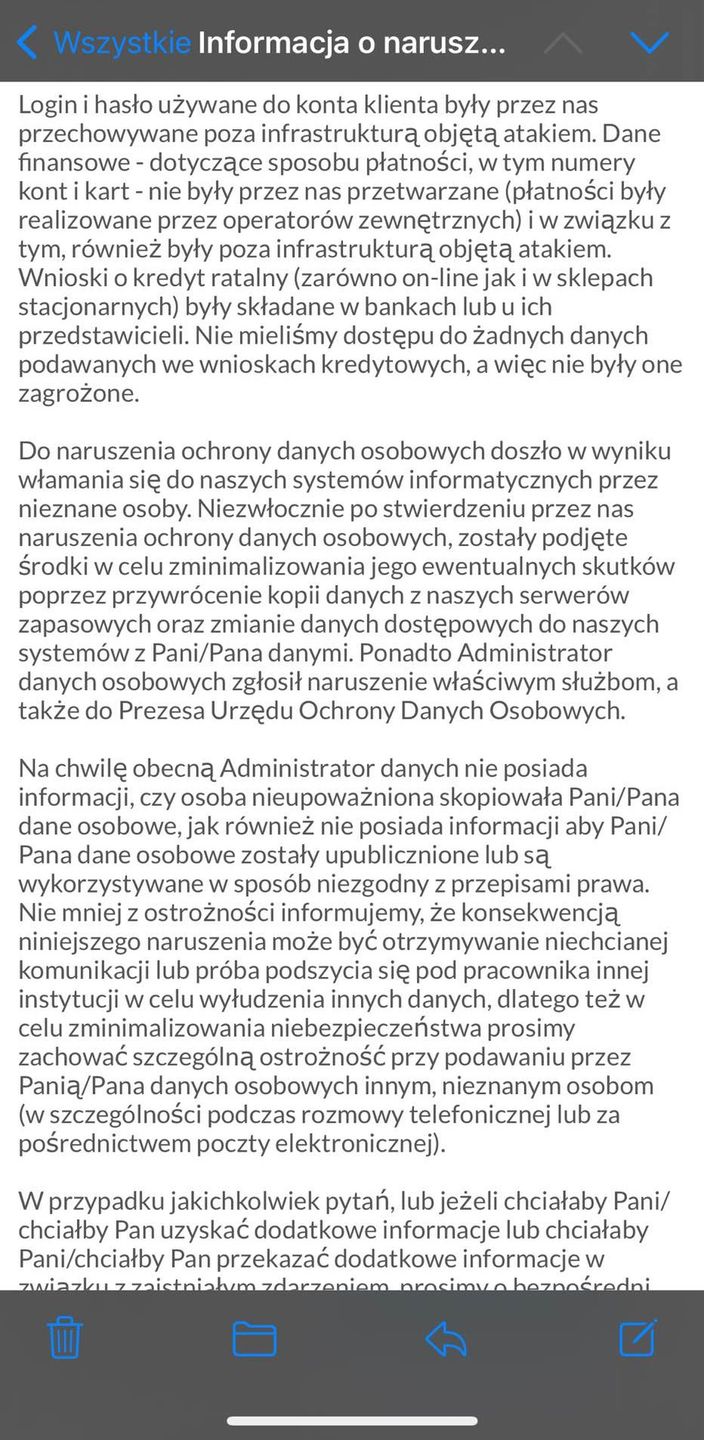 Wyciekły dane klientów popularnego sklepu w Polsce