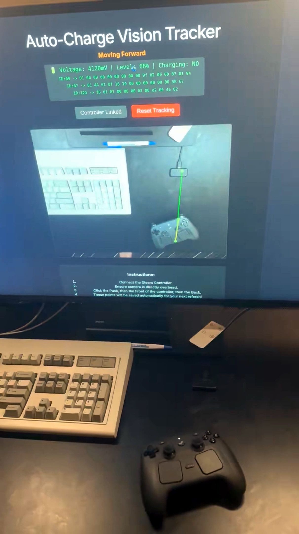 Steam Controller jak mały robot. Pad sam wraca do ładowarki