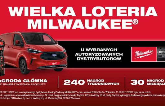 Milwaukee z loterią, pula nagród pół miliona złotych
