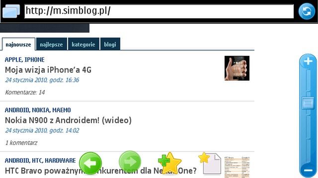 Porównanie przeglądarek internetowych dla Symbiana S60V5 12