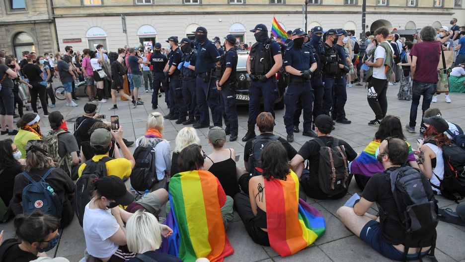 Warszawa. Aktywista LGBT został zatrzymany przez policję. Protest w stolicy (zdjęcie ilustracyjne)