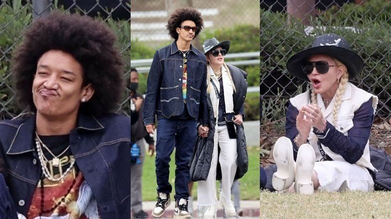 Madonna na meczu syna z o 26 lat młodszym chłopakiem