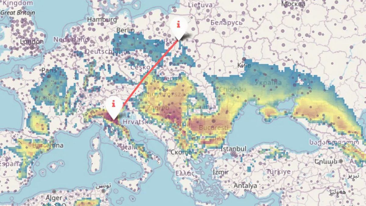 Mapa zmian klimatycznych