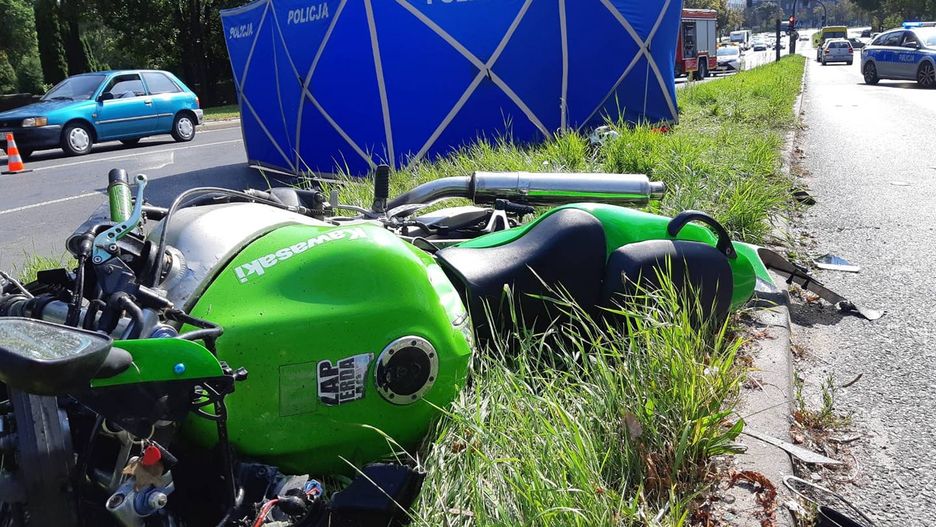 Łódź. Tragiczny wypadek. Nie żyje motocyklista 
