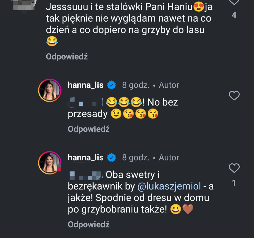 Hanna Lis do internautki