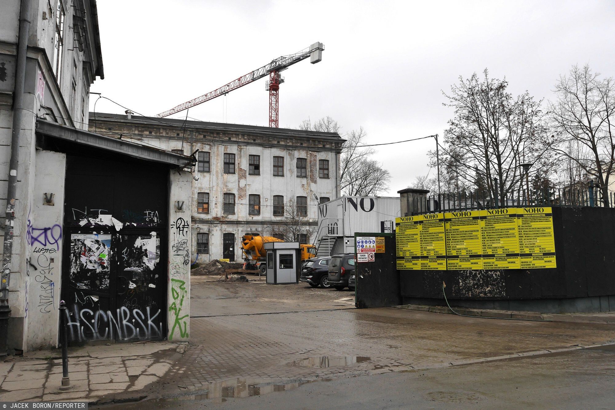 Ulica Dolnych Młynow 10, luty 2025, czas rozpoczęcia prac