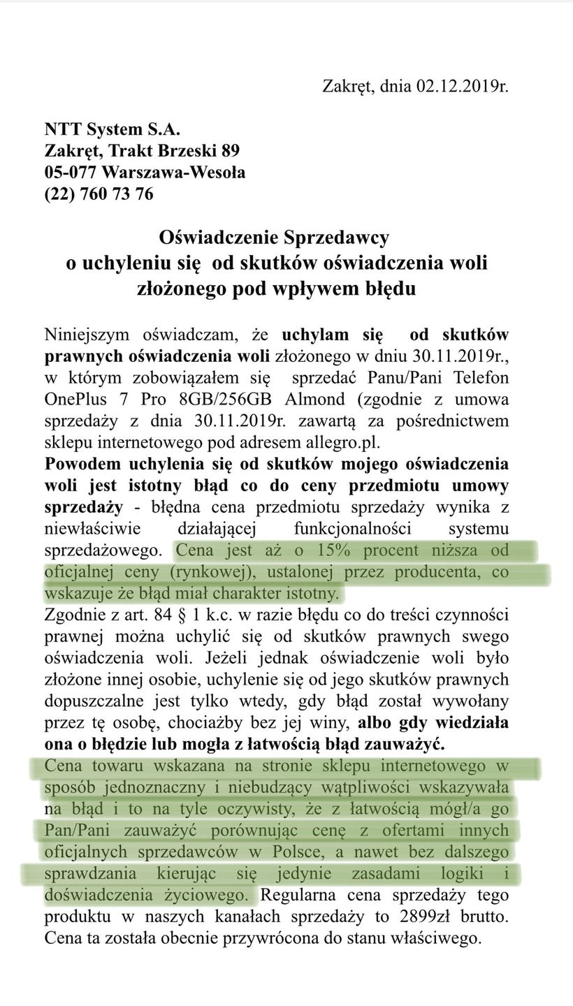 Polski dystrybutor odmawia wydania OnePlusa 7 Pro zakupionego w Black Friday [AKTUALIZACJA: klienci jednak dostaną telefony] 2