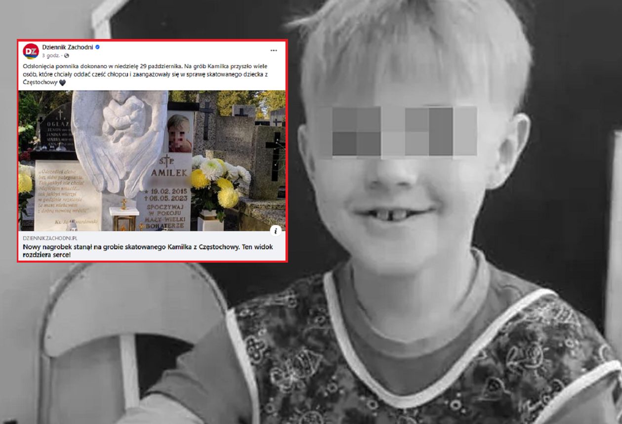 Grób Kamilka z Częstochowy. Na cmentarzu stanął nowy pomnik