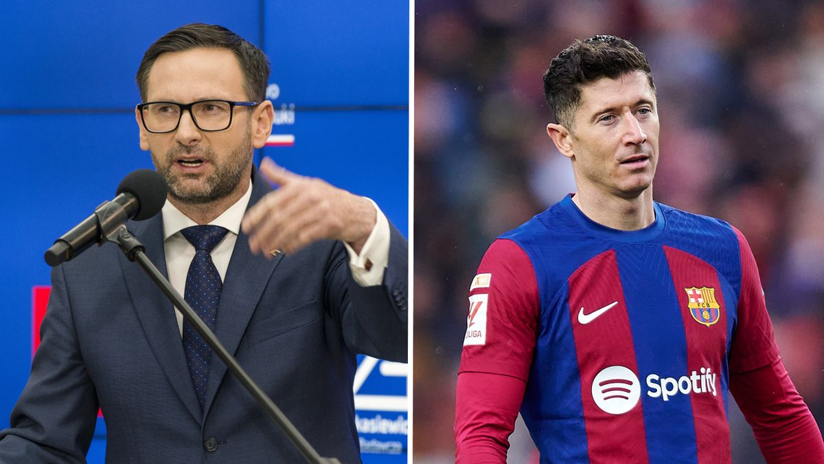 Na zdjęciu od lewej: Daniel Obajtek i Robert Lewandowski