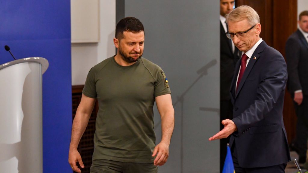 Prezydent Ukrainy Wołodymyr Zełenski i premier Bułgarii Nikołaj Denkow